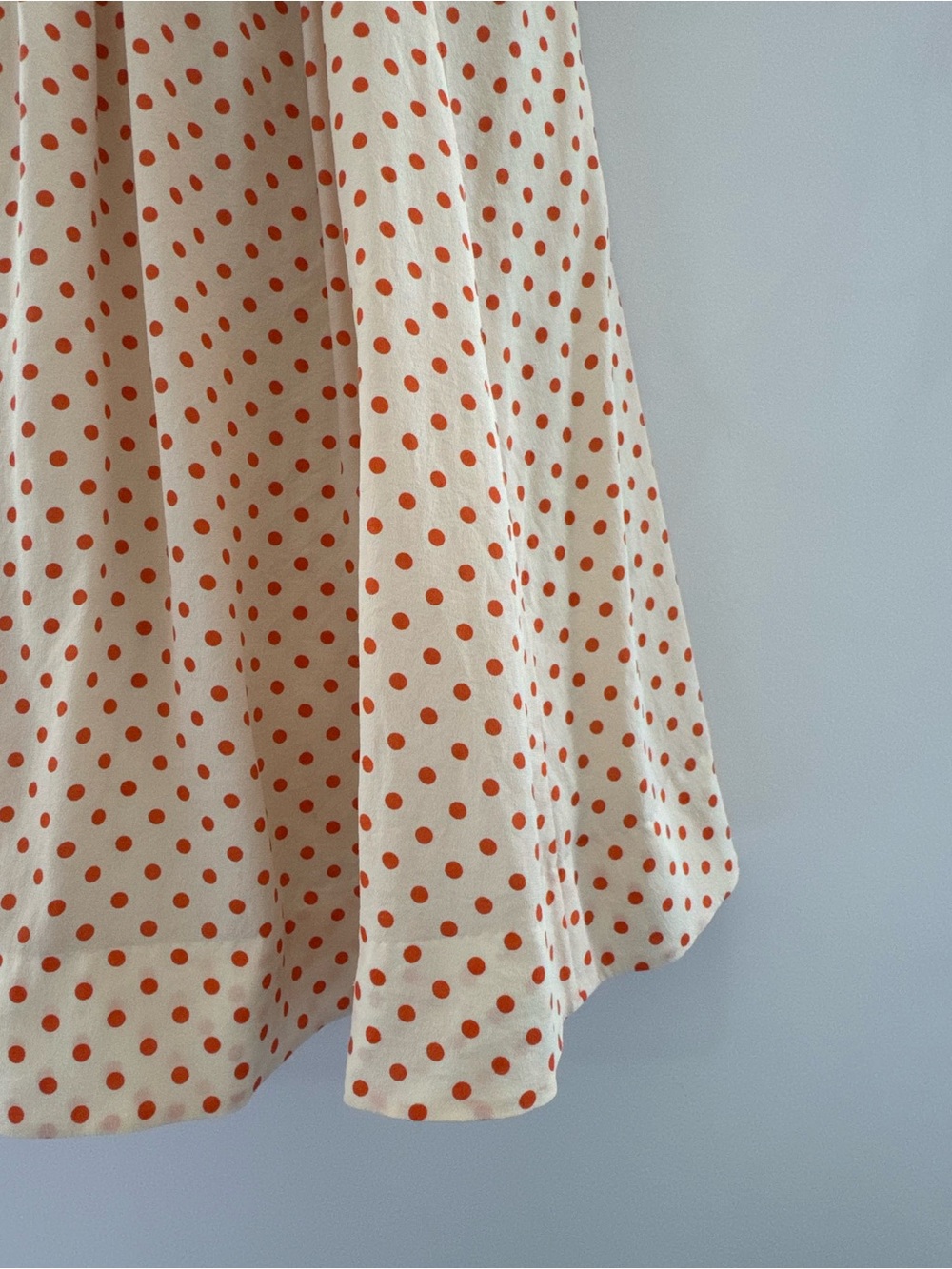Moulinette Soeurs Midi Dress with Orange Polka Dots - Picture 4 of 6